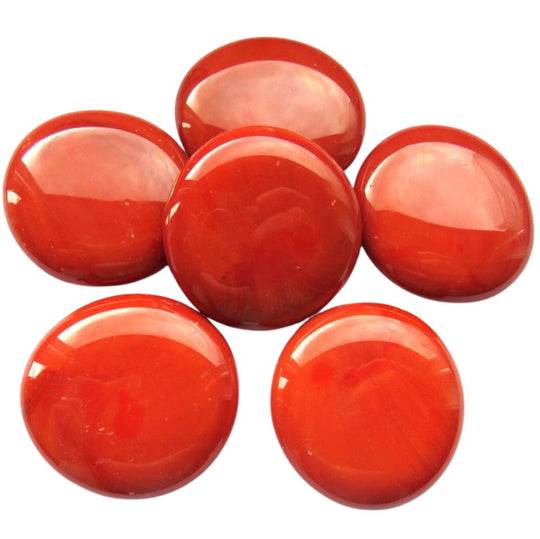 Glasdruppels XL  30-36mm Rood