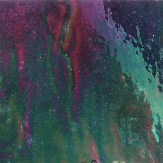 Glass Plate Black Iridescent