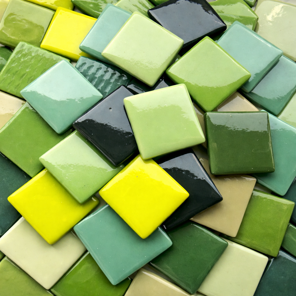 Pâte de Verre  25 mm zielony mix