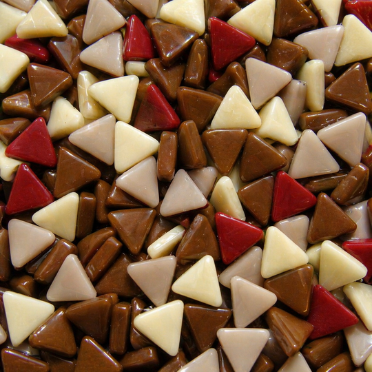 Mini Glass Mosaic Triangle Brown Mix