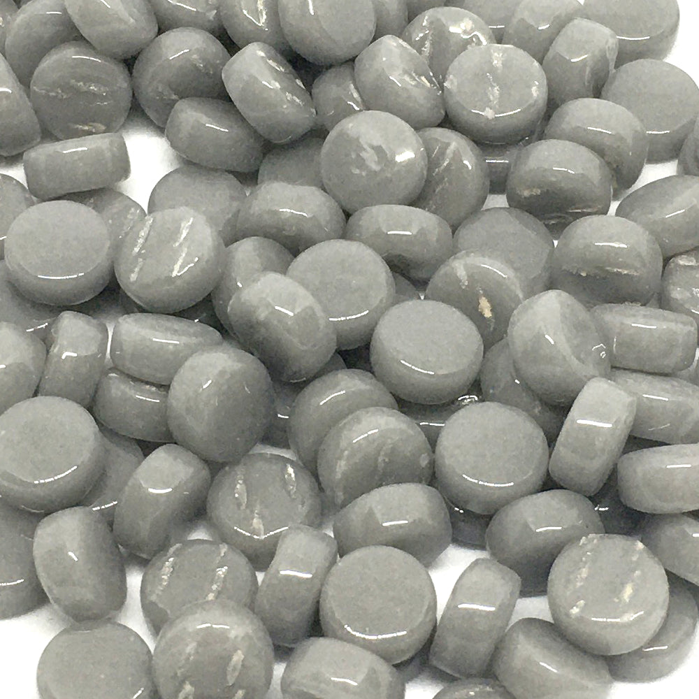 Mini Pastilles De Verre 8mm Gris Foncé
