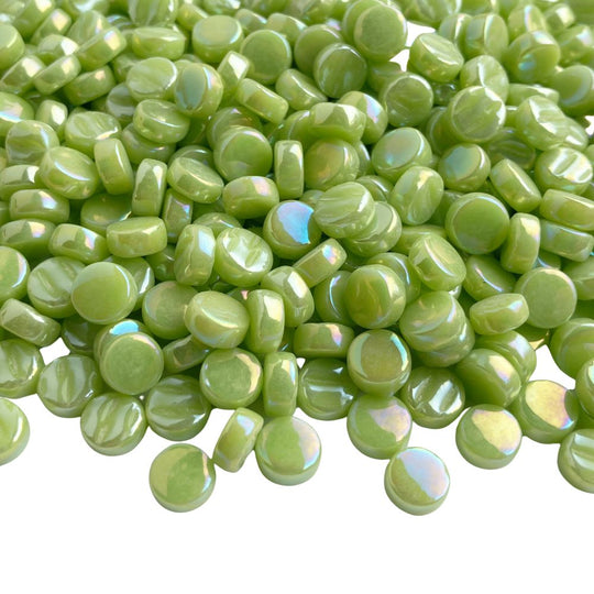 Mini kółka perłowe 8mm zielone