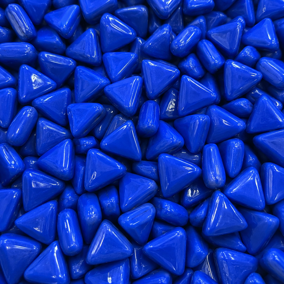 Mini Glass Mosaic Triangle Dark Blue Lake