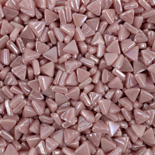Mini Glass Mosaic Triangle Iridescent Dark Pink