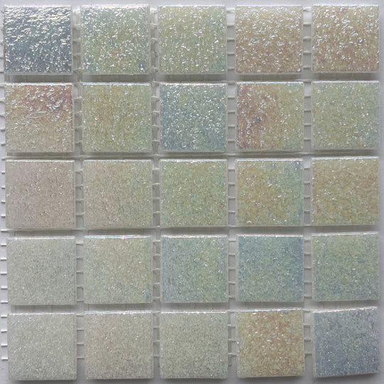 Iridescent Glass Mosaic 20mm  Oyster