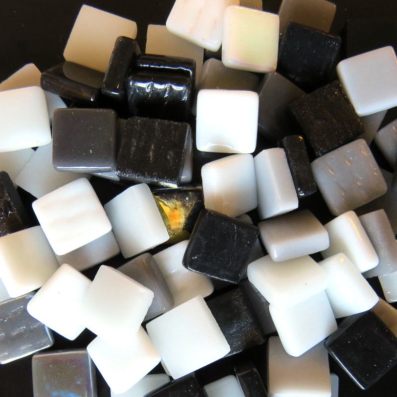 Ottoman 12mm Schwarz-Weiß Mix