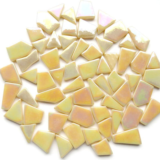 Ottoman Puzzle Iryzujące Kremowy