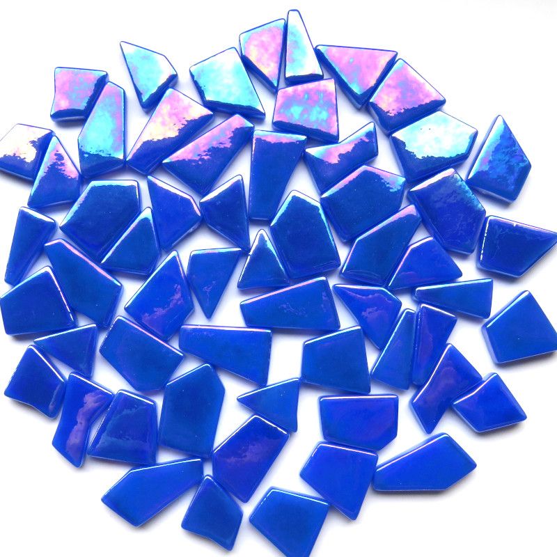 Ottoman Puzzles Iridescent Brilliant Blue