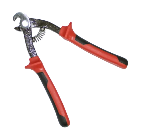 Rubi parrot-beak nippers with curved jaws and ergonomic handles
