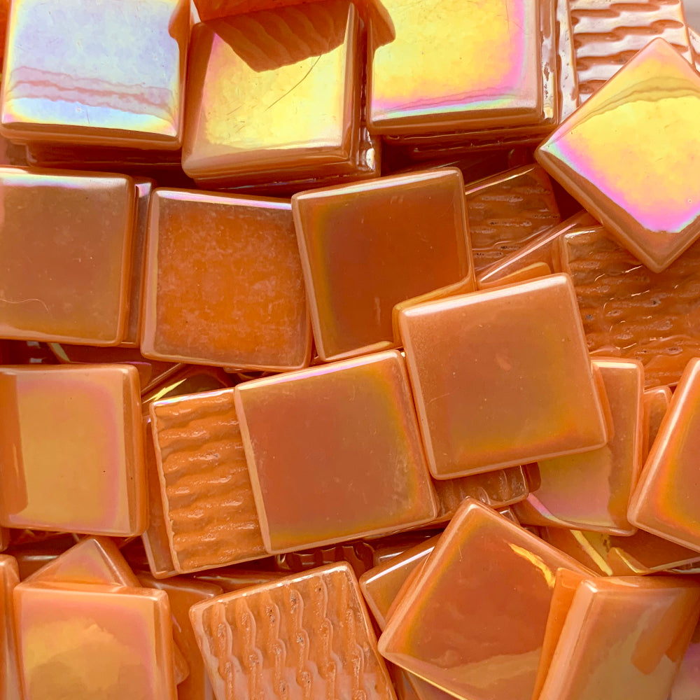 Fantasy Glas Perle 25mm  Opal Orange