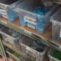 Krople szklane XL 30-36mm Opałowy turkus