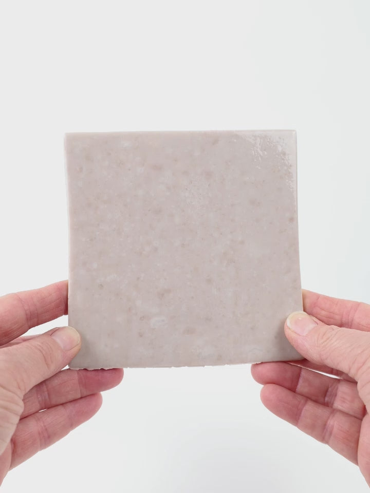 Video showing Morasutti Smalti mosaic tile – taupe – 11.5 x 11.5 cm, rotated to show full tile