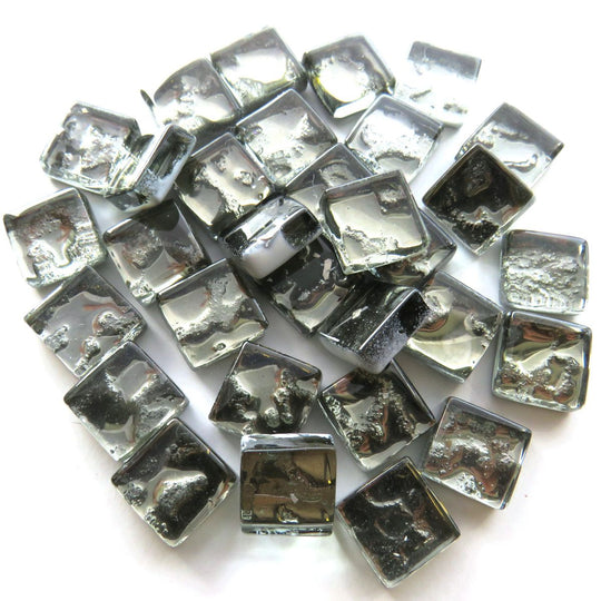 Mozaika szklana lustro 10mm srebrna tekstura