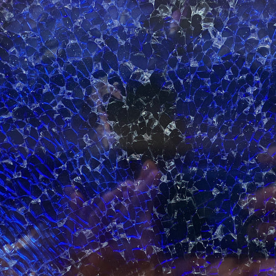 Szkło Bezpieczne Niebiesko-Srebrne