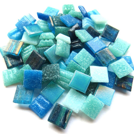 Glass Mosaic Water Mix 10mm