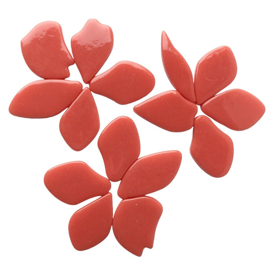 Szkło Płatki Kwiatów pomarańczowo-czerwone