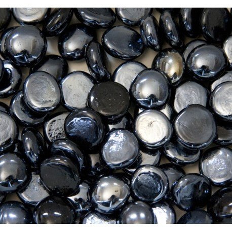 Billes de Verre 16-20mm  Noir Irisée