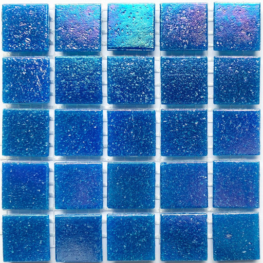 Iridescent Glass Mosaic 20mm  Aquatic