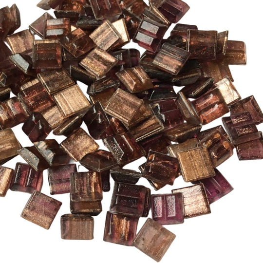 Glasmozaiek met Goud Dooradert 10mm Fluweel