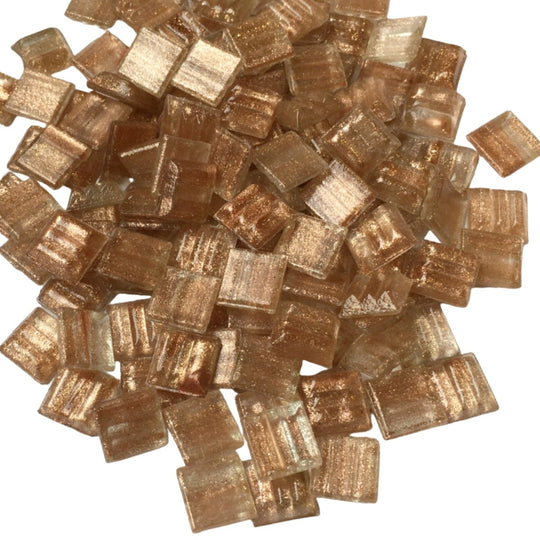 Gold Veined Glass Mosaic 10mm  Bright Copper