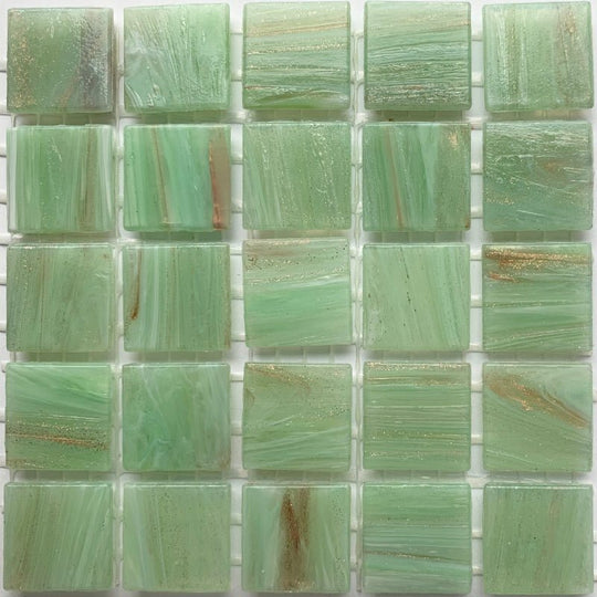 Pâtes De Verre Veiné D'or 20mm Voile