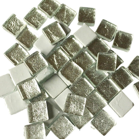 Lustro mozaikowe ze szkła 10mm srebrne
