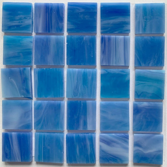 Glacier Tiffany Glass Mosaic 20mm  Dream Blue