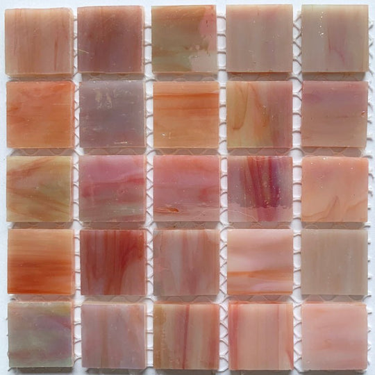 Mozaika szklana Tiffany Glacier 20mm koralowy