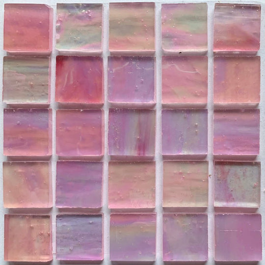 Mozaika szklana Tiffany Glacier 20mm Różowa