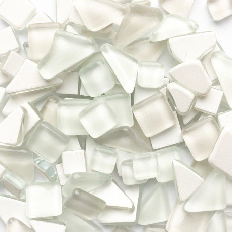 Puzzle szklane białe