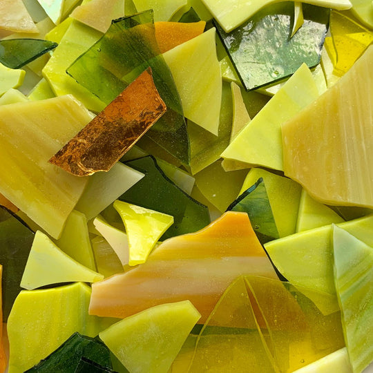 Chutes de verre  Vitraux Opus Mélange Jaune