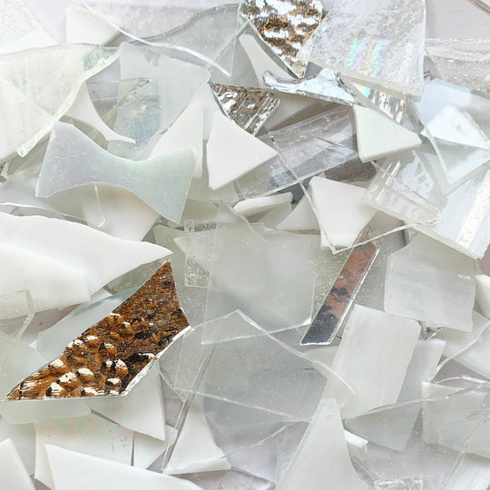 odłamki szkła Białe 