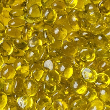 Mini krople szklane 9-13mm kryształowożółte