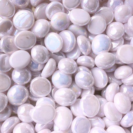 Mini krople szklane 9-13mm opal różowy