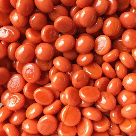 Mini krople szklane 9-13mm pomarańczowe