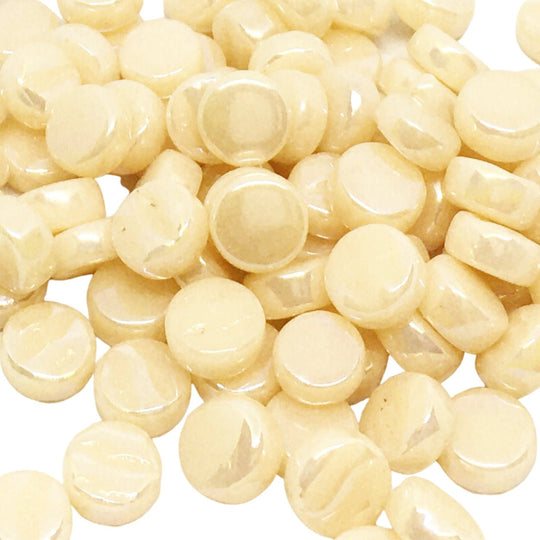 Mini kółka perłowe 8mm różowawy blush