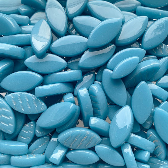 Ottoman Płatki Kwiatów Jeziorny Niebieski