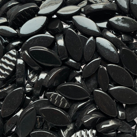 Ottoman Płatki Kwiatów czarne