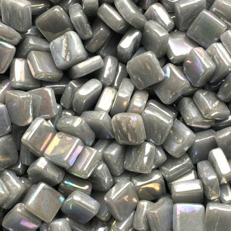 Ottoman Perłowy 8mm Ciemnoszary