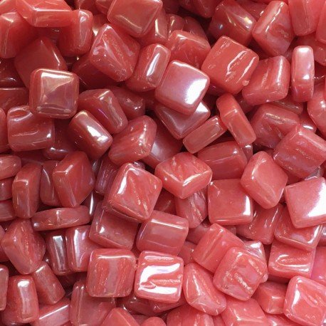 Ottoman Perlowy 8mm Pomarańczowo Czerwony