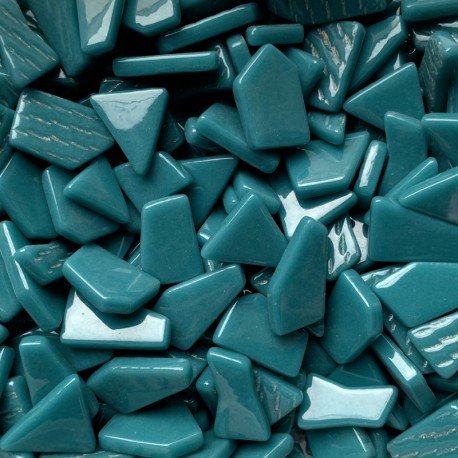 Ottoman Puzzle Ciemno Cyan