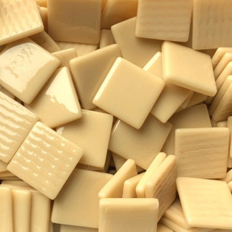 Pâte de Verre  25mm  Kremowy