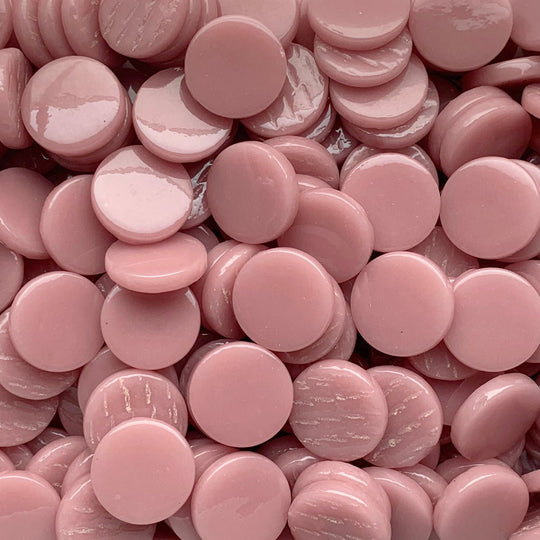 Okrągła płytka szklana 18mm ciemnoróżowa