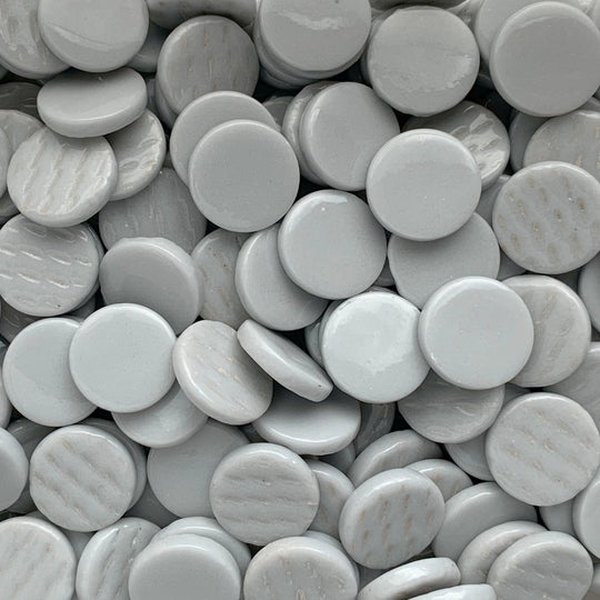 Okrągła płytka szklana 18mm jasnoszara