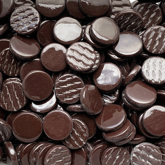 Okrągła płytka szklana 18mm Merbau