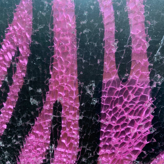 Szkło Bezpieczne Zebra Lila/Czarny