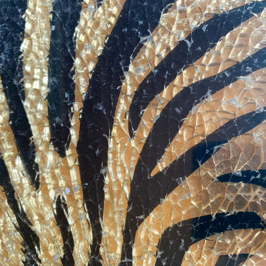 Szkło Bezpieczne Zebra Czarny/Złoty