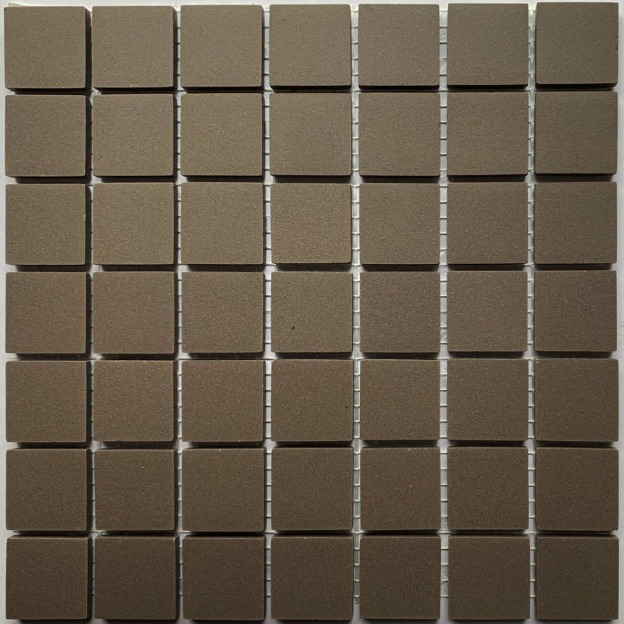 Winckelmans Anthracite – matt 20x20 mm mosaic tiles on mesh