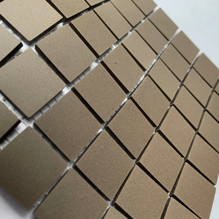 Winckelmans Anthracite – matt 20x20 mm mosaic tiles on mesh