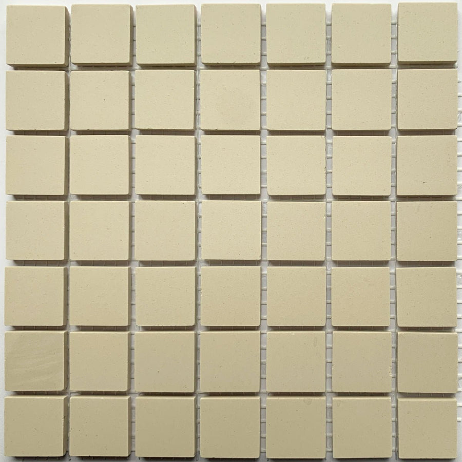 Winckelmans Blanc – matte mozaïektegels van 20x20 mm op gaas